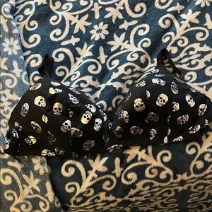 Torrid Black Bra with Skull Design